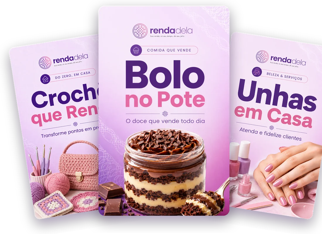 Capas dos e-books Renda Dela